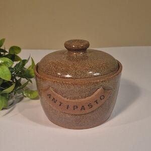 DONNA BURTON Pottery Speckled 'Antipasto' Lidded Jar Pot